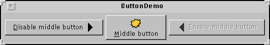 A snapshot of ButtonDemo