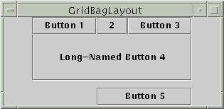 GridBagLayout with default weightx values and enlarged by the user.